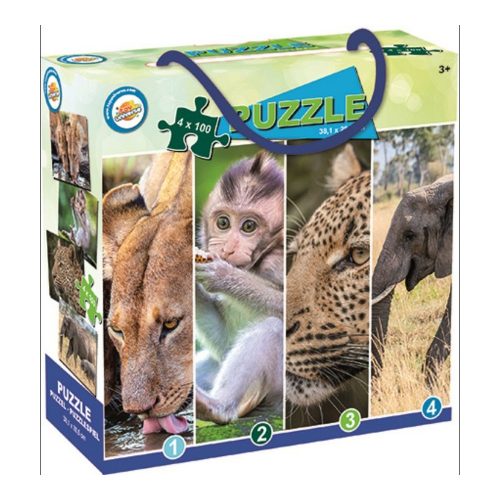 Vadon élő Állatok puzzle 4x100 darab