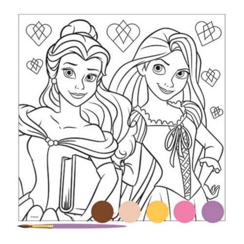 Disney Hercegnők festhető vászon kép festék készlettel