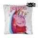 Peppa Malac átfordítható flitteres formapárna 25cm