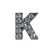 Betű a névre szóló karkötőhöz, ezüst- "K"