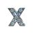 Betű a névre szóló karkötőhöz, ezüst- "X"