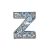 Betű a névre szóló karkötőhöz, ezüst- "Z"