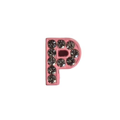 Betű a névre szóló karkötőhöz, rózsaszín- "P"