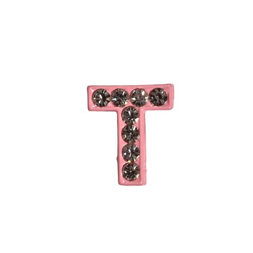 Betű a névre szóló karkötőhöz, rózsaszín- "T"