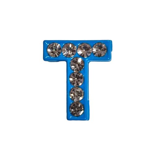 Betű a névre szóló karkötőhöz, kék- "T"