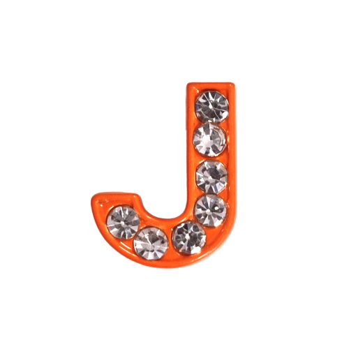 Betű a névre szóló karkötőhöz, narancs- "J"