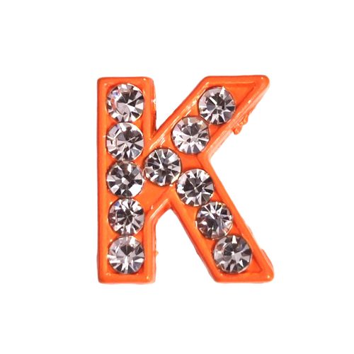 Betű a névre szóló karkötőhöz, narancs- "K"