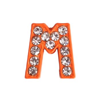 Betű a névre szóló karkötőhöz, narancs- "M"