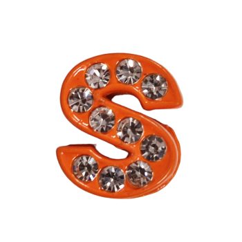 Betű a névre szóló karkötőhöz, narancs- "S"