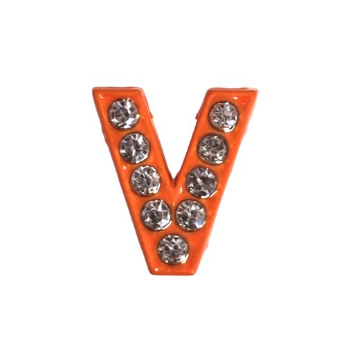 Betű a névre szóló karkötőhöz, narancs- "V"