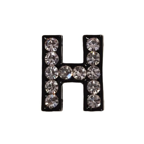 Betű a névre szóló karkötőhöz, fekete- "H"