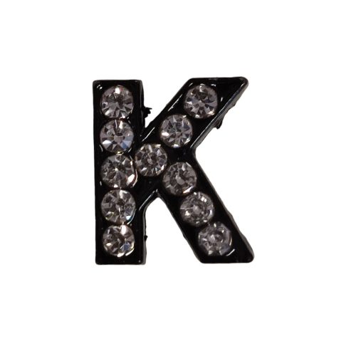 Betű a névre szóló karkötőhöz, fekete- "K"