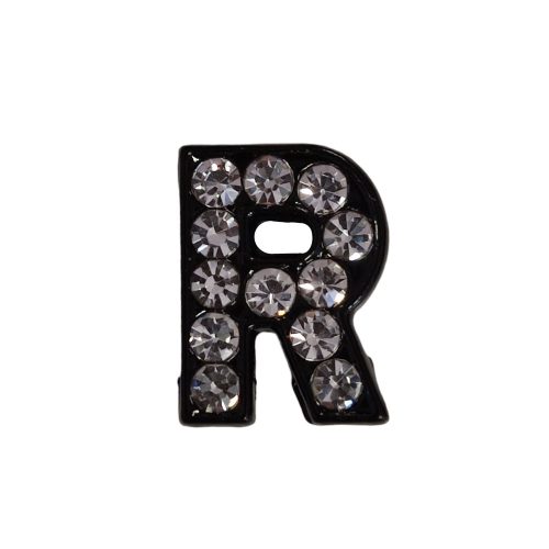 Betű a névre szóló karkötőhöz, fekete- "R"