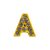 Betű a névre szóló karkötőhöz, citromsárga- "A"