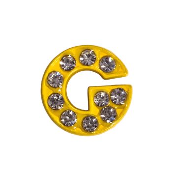   Betű a névre szóló karkötőhöz, citromsárga- "G"