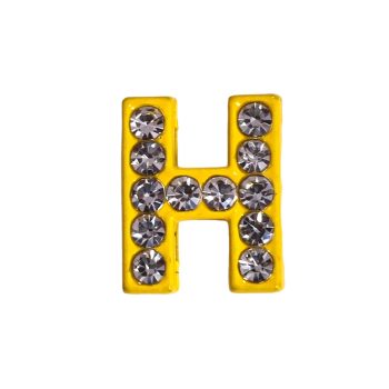   Betű a névre szóló karkötőhöz, citromsárga- "H"