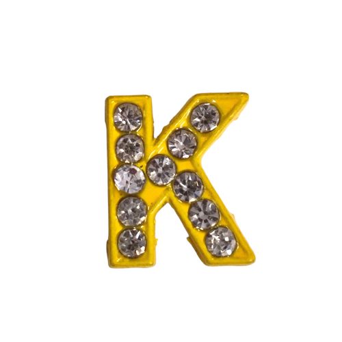 Betű a névre szóló karkötőhöz, citromsárga- "K"