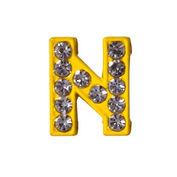   Betű a névre szóló karkötőhöz, citromsárga- "N"