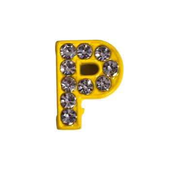   Betű a névre szóló karkötőhöz, citromsárga- "P"