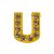 Betű a névre szóló karkötőhöz, citromsárga- "U"