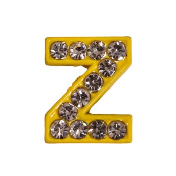   Betű a névre szóló karkötőhöz, citromsárga- "Z"