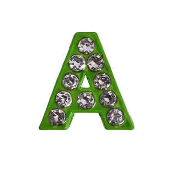 Betű a névre szóló karkötőhöz, zöld- "A"