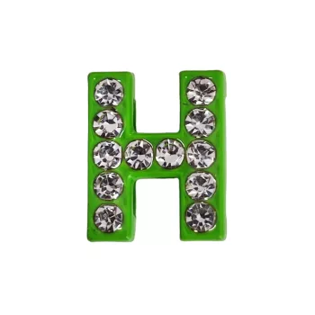 Betű a névre szóló karkötőhöz, zöld- "H"