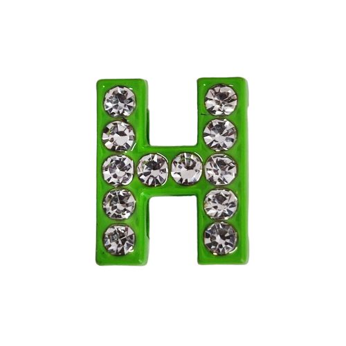 Betű a névre szóló karkötőhöz, zöld- "H"