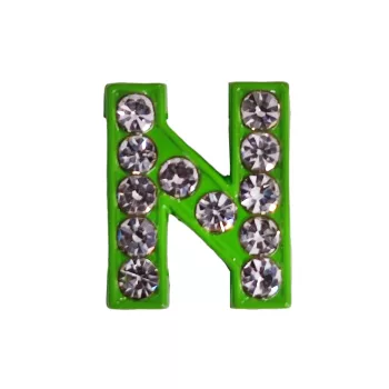 Betű a névre szóló karkötőhöz, zöld- "N"