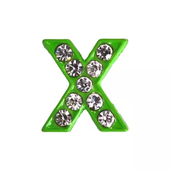 Betű a névre szóló karkötőhöz, zöld- "X"