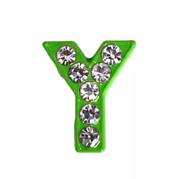 Betű a névre szóló karkötőhöz, zöld- "Y"