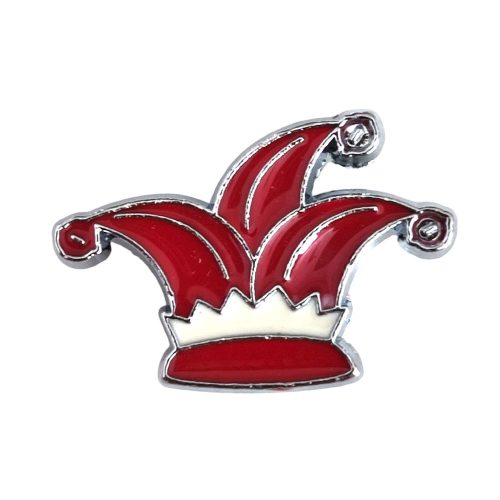 Udvari bolond sapka Charm, névre szóló karkötőhöz- Piros