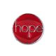 Hope feliratú Charm, névre szóló karkötőhöz- Piros