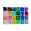 Színjátszó roppantott üveggyöngy készlet 24 színben