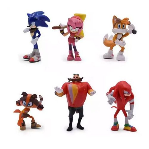 Sonic a sündisznó figurák 6db-os 7-8 cm