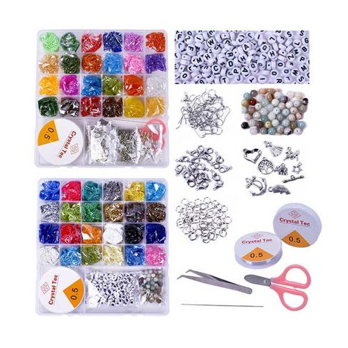 Üveggyöngy, kásagyöngy karkötő készítő készlet 35000 db-os 48 szín