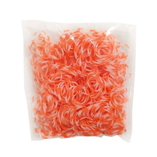 Loom Gumi utántöltő csomag-narancs-fehér- 500db gumi + 20 db S kapocs