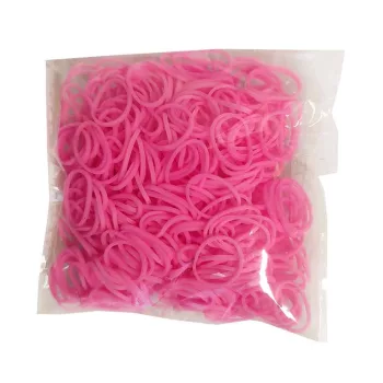   Loom Gumi utántöltő csomag-rózsaszín- 500db gumi + 20 db S kapocs