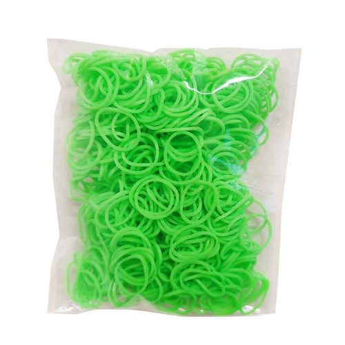 Loom Gumi utántöltő csomag-világos neon zöld- 500db gumi + 20 db S kapocs