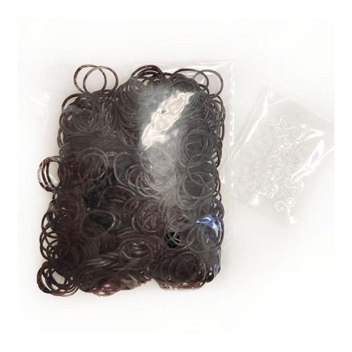 Loom Gumi utántöltő csomag- Fekete- 500db gumi + 20 db S kapocs