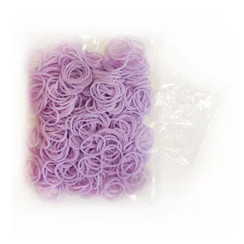   Loom Gumi utántöltő csomag- Halványlila- 500db gumi + 20 db S kapocs