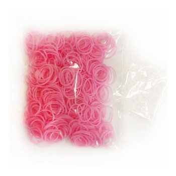   Loom Gumi utántöltő csomag- Halványrózsaszín- 500db gumi + 20 db S kapocs