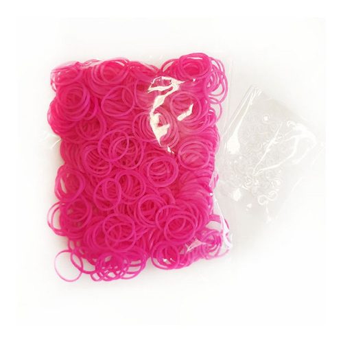 Loom Gumi utántöltő csomag- Pink- 500db gumi + 20 db S kapocs