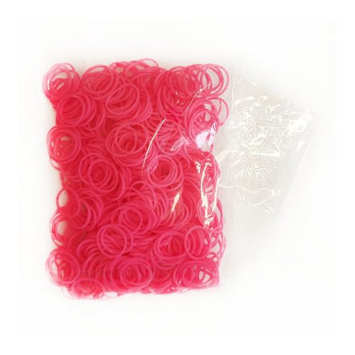 Loom Gumi utántöltő csomag- Rózsaszín- 500db gumi + 20 db S kapocs