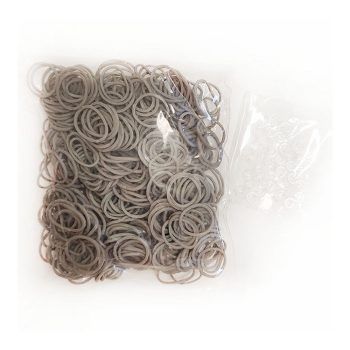   Loom Gumi utántöltő csomag- Szürke- 500db gumi + 20 db S kapocs