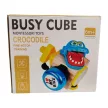 Készségfejlesztő, unaloműző játék-Busy cube lakat Krokodilos
