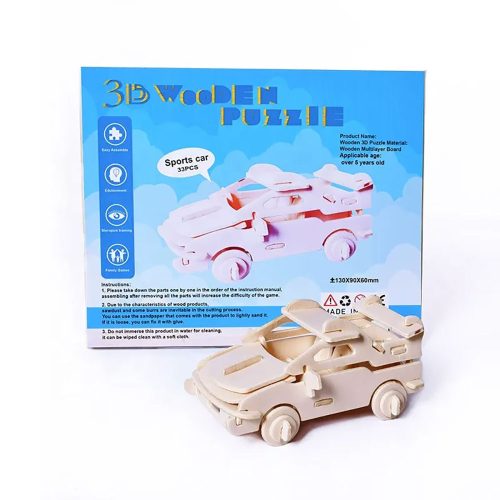 3D fa makett, Autó