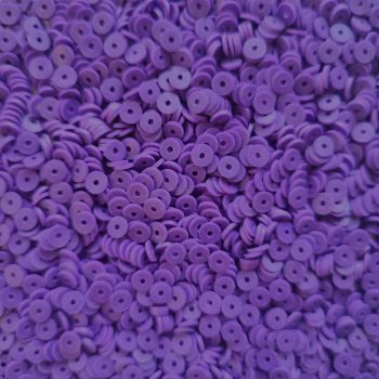 Polimer lapos gumi gyöngy csomag 20g/ 600 db - Lila