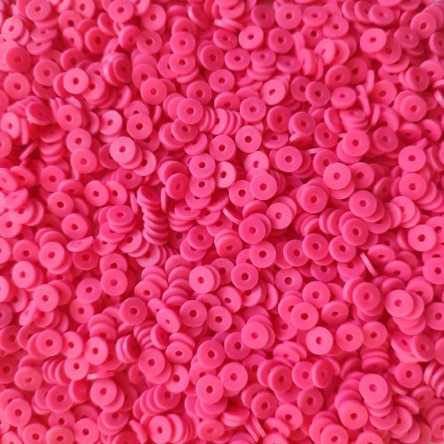 Polimer lapos gumi gyöngy csomag 20g/ 600 db - Sötét rózsaszín