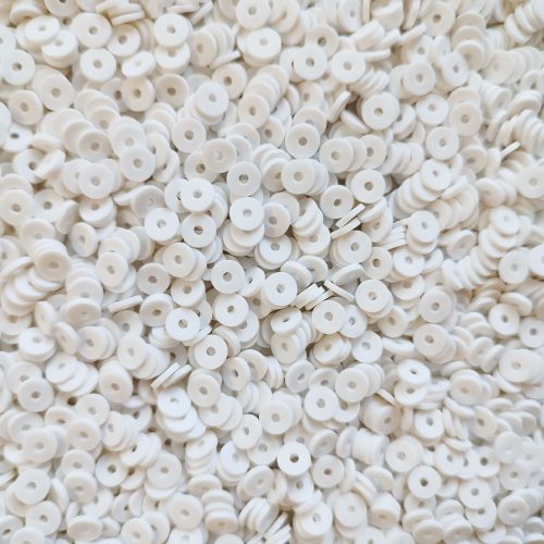 Polimer lapos gumi gyöngy csomag 20g/ 600 db - Fehér